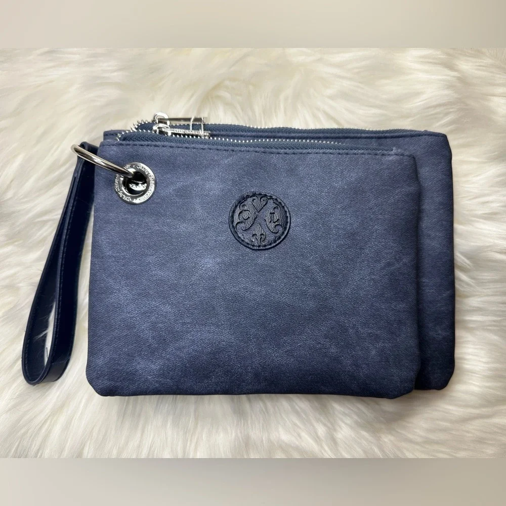 Christian Lacroix Navy Cosmetic Bag Duo